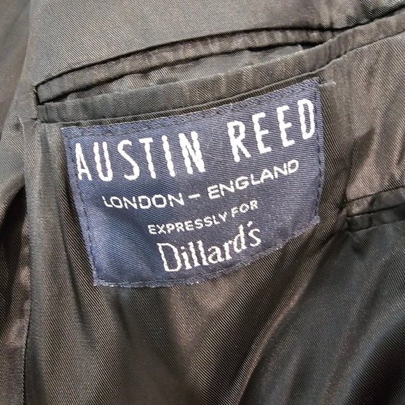 VTG Austin Reed London England Mens 40R Black Wool Rich Blend  Blazer - Picture 7 of 9